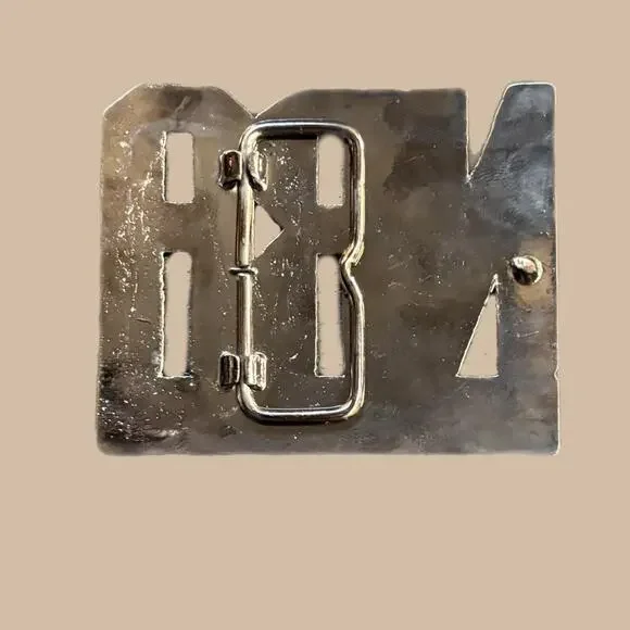 CHROMED BLACK NRA ACTIVE MEMBER BELT BUCKLE - Picture 2 of 3